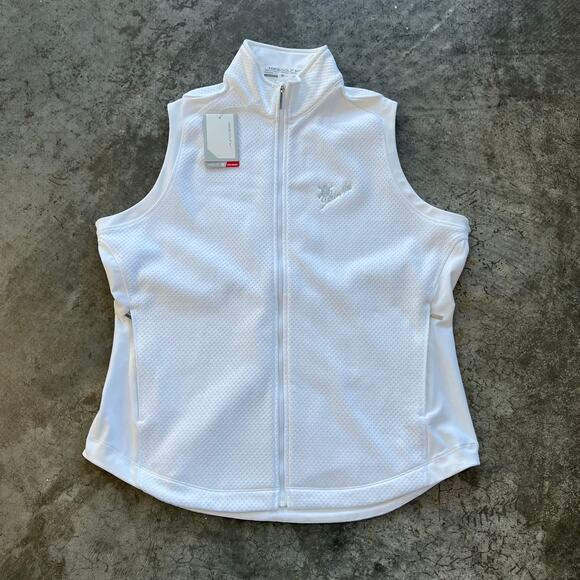 Nike Jackets & Blazers - NIKE GOLF Therma-FIT Vest Womens XL White Southern Hills CC Logo NWT Full Zip
